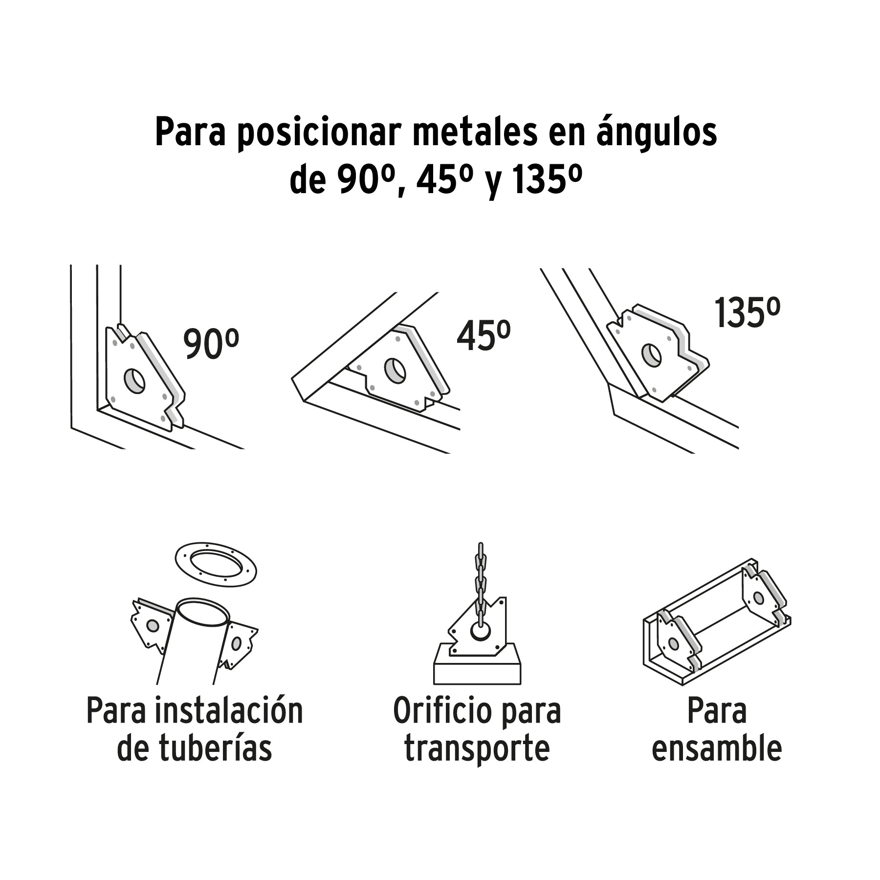 Escuadra magnética 5' para soldar, capacidad 37 kg, Expert