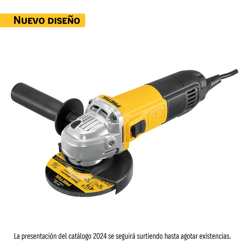 Esmeriladora angular 4-1/2", 700 W, Pretul