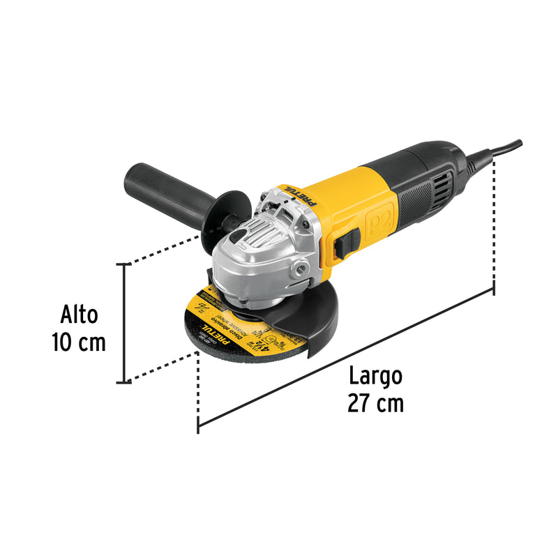 Esmeriladora angular 4-1/2", 700 W, Pretul