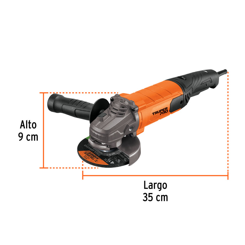 Esmeriladora angular 4-1/2', profesional, 1100 W
