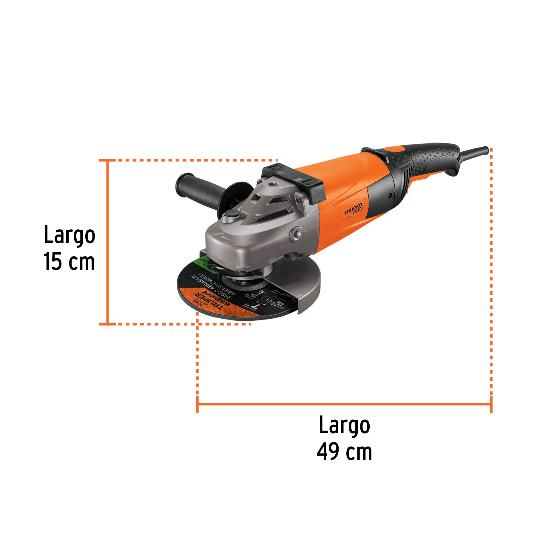 Esmeriladora angular 7", profesional, 2100 W