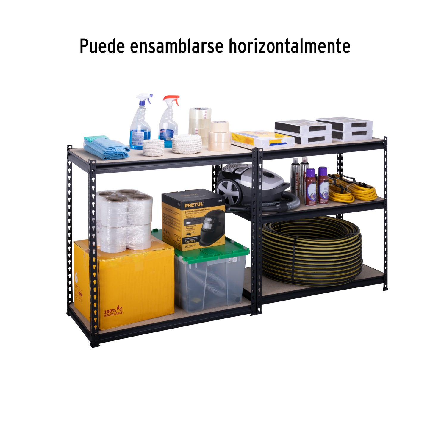 Estante metálico 5 repisas MDF cap.60 kg 183x46x91, Pretul