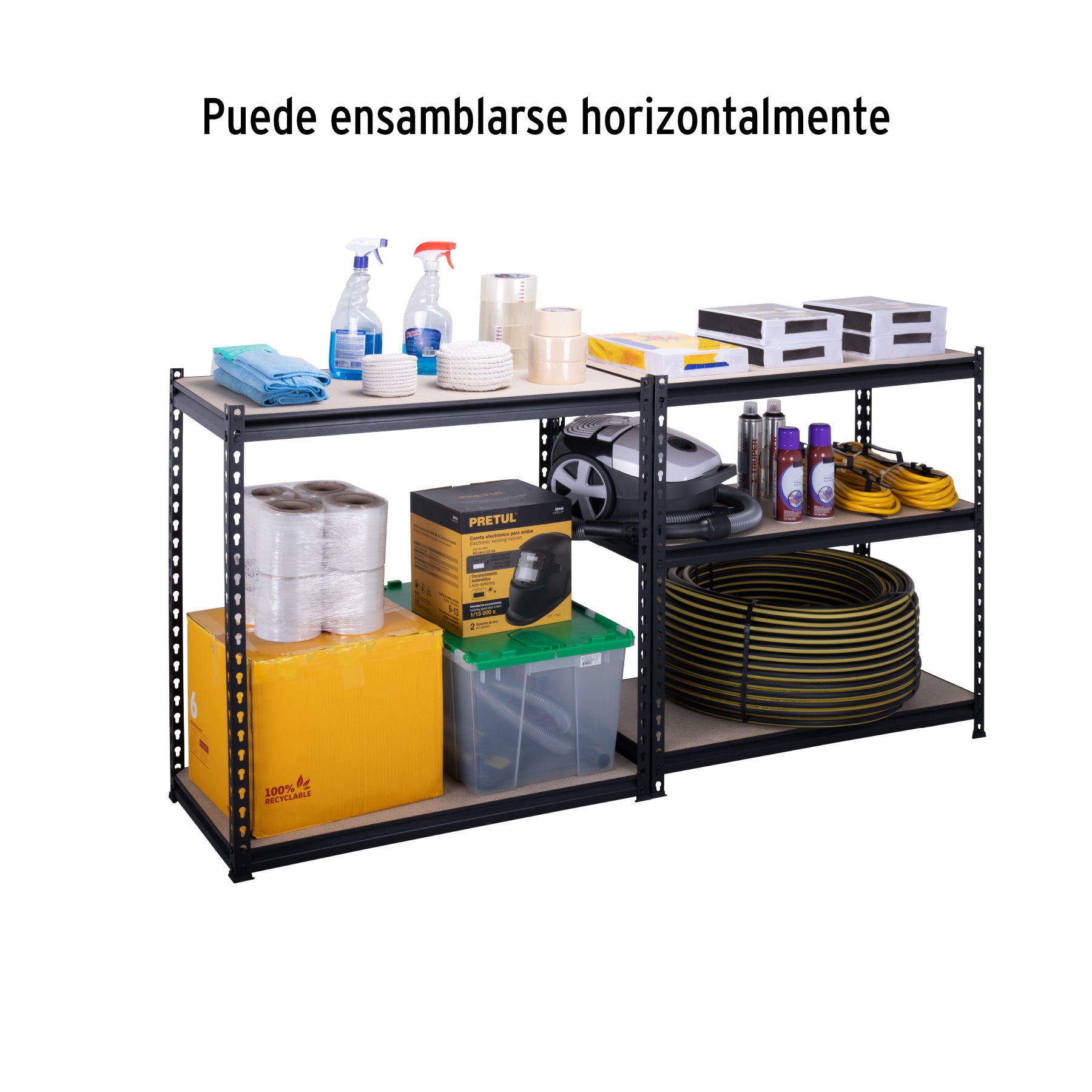 Estante metálico 5 repisas MDF cap.60 kg 183x46x91, Pretul