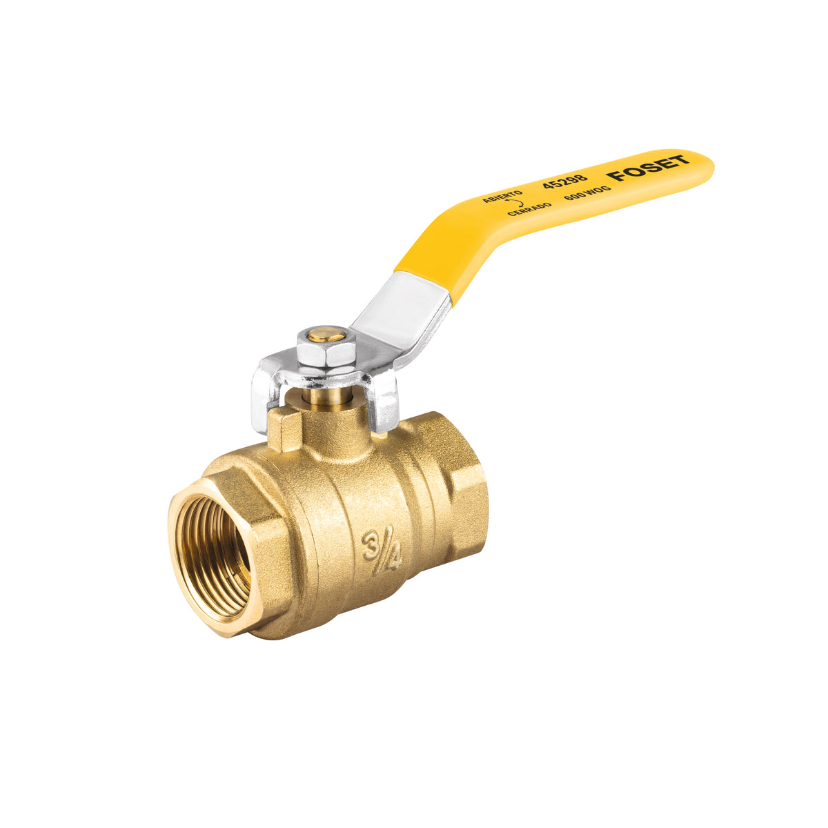 Válvula de esfera para gas, soldable, 3/4', alta presión