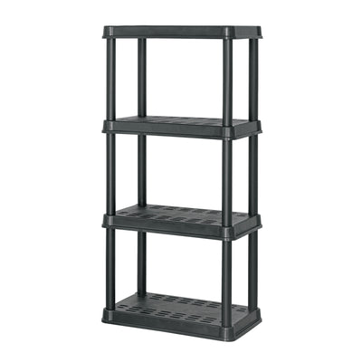 Estante plástico 4 repisas cap. 45 Kg, 125x38x61, PRETUL
