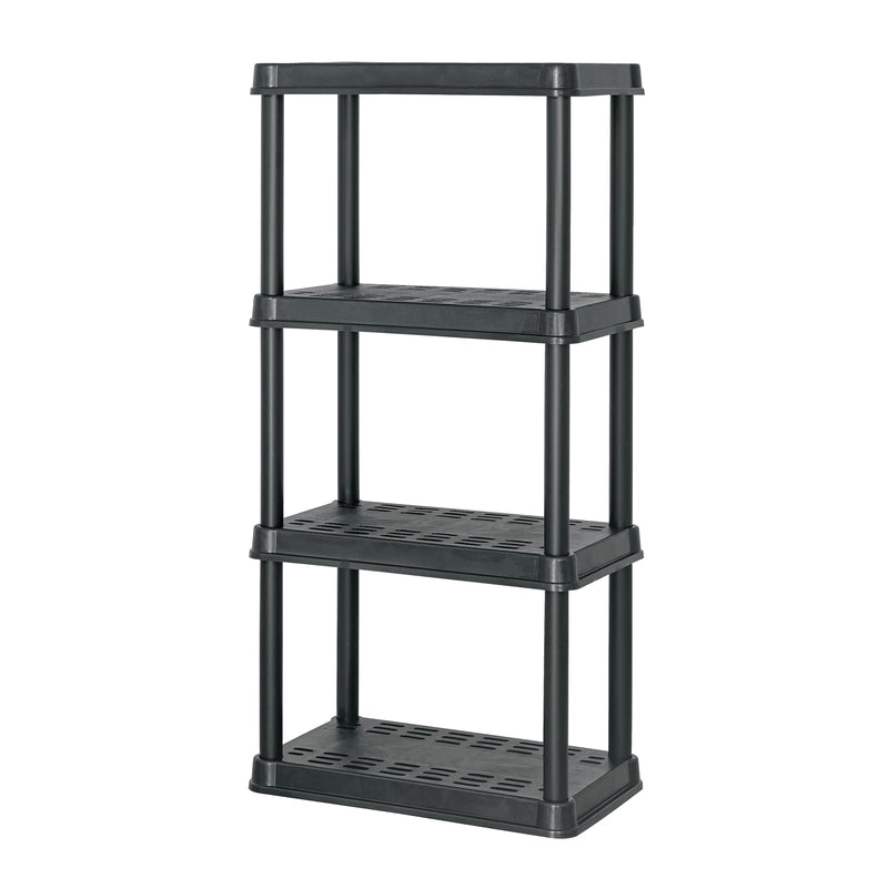 Estante plástico 4 repisas cap. 45 Kg, 125x38x61, PRETUL