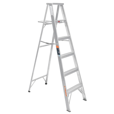 Escalera de tijera, aluminio, tipo ll, 5 escalones
