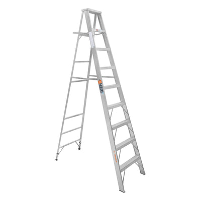 Escalera de tijera, aluminio, tipo ll, 8 escalones