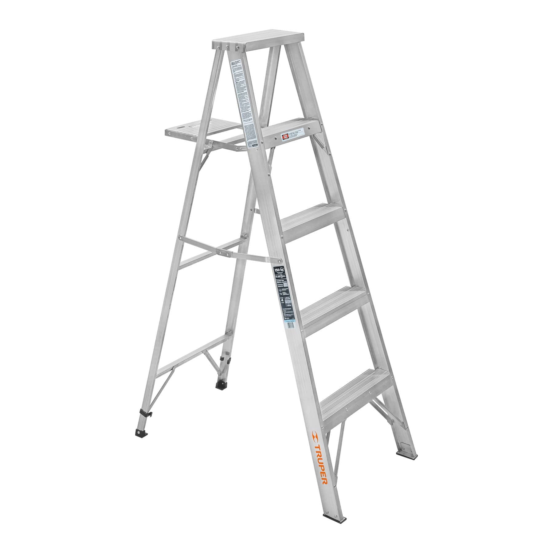 Escalera de tijera, aluminio, tipo lll, 4 escalones