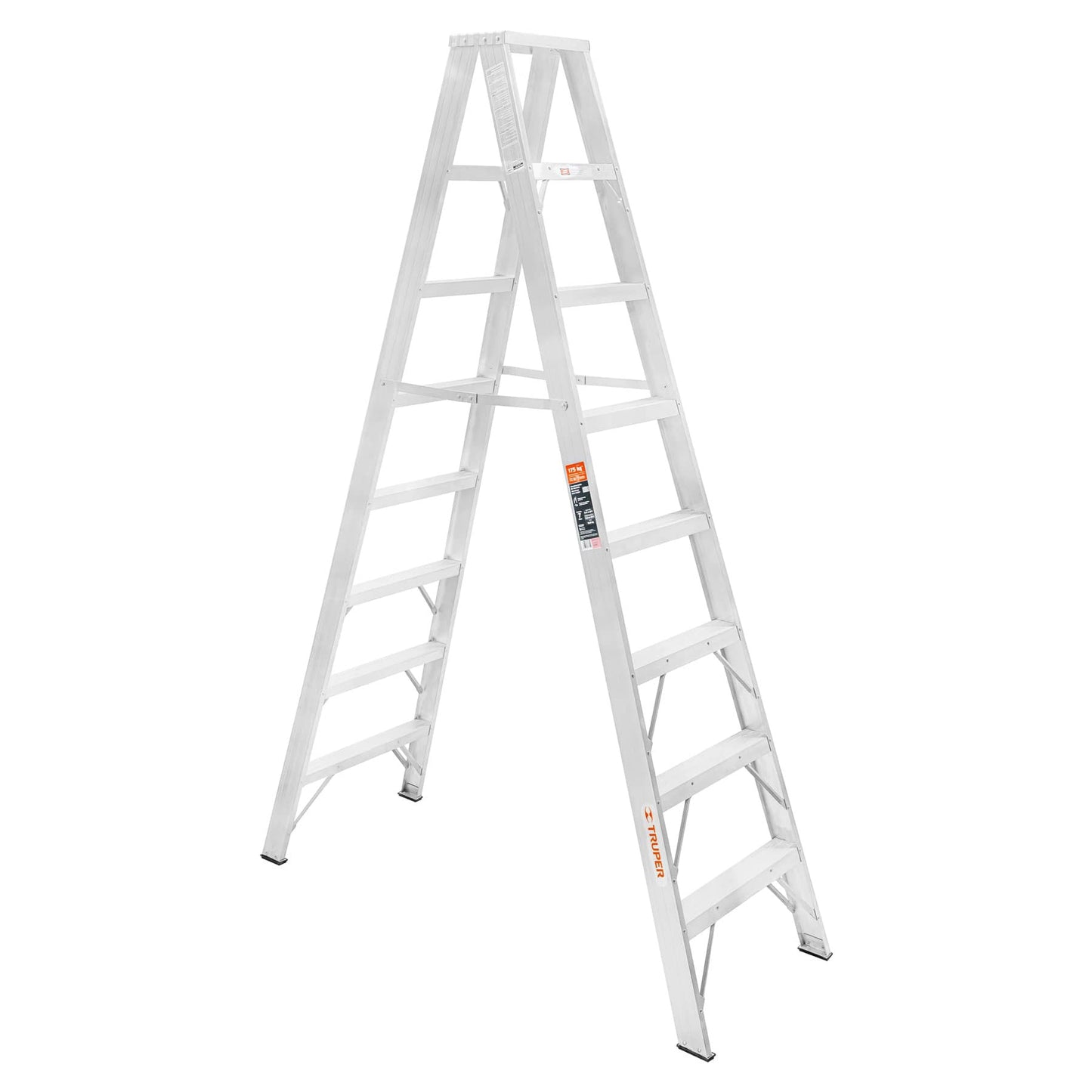 Escalera de tijera doble, tipo ll, 7 escalones