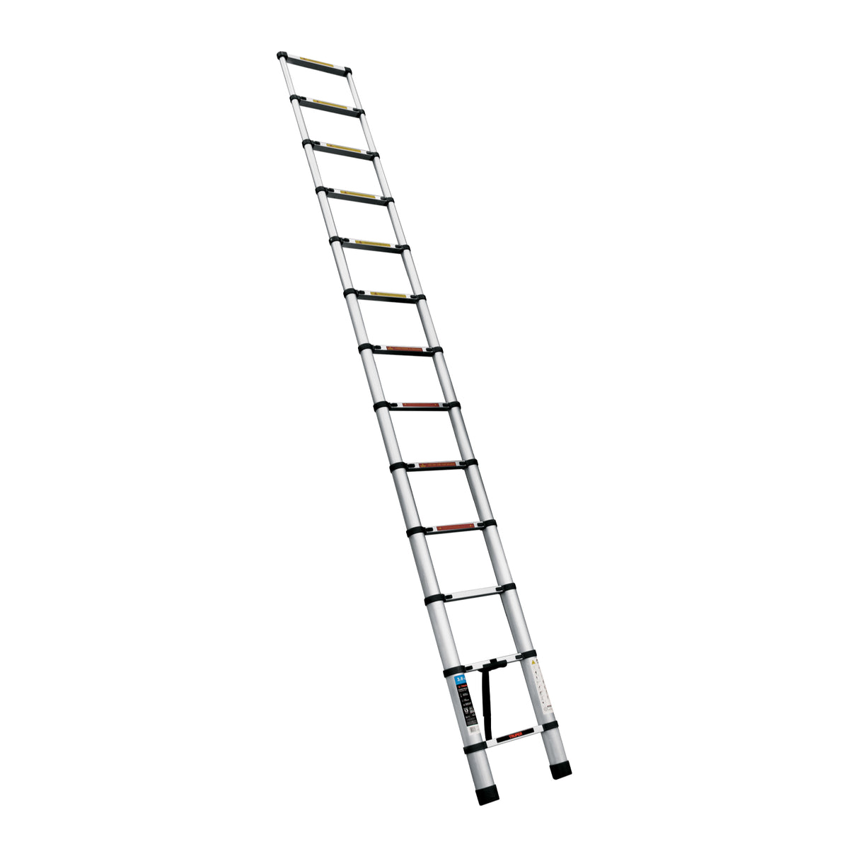Escalera telescópica,13 peldaños, tipo II, capacidad 175kg