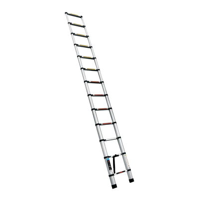 Escalera telescópica,13 peldaños, tipo II, capacidad 175kg