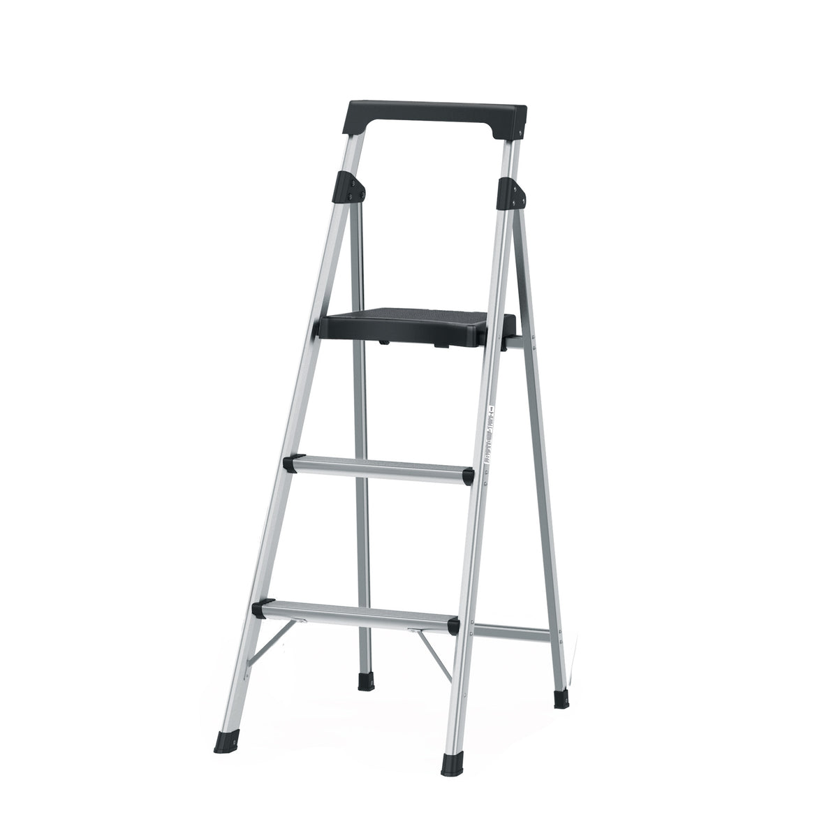 Escalera tubular, plegable, 3 peldaños, aluminio