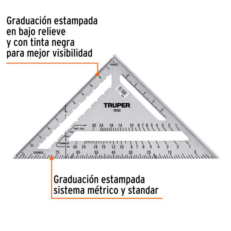 Escuadra de aluminio para tablaroca, 12" (305 mm)