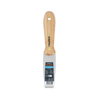 Espátula flexible, mango de madera, 1"