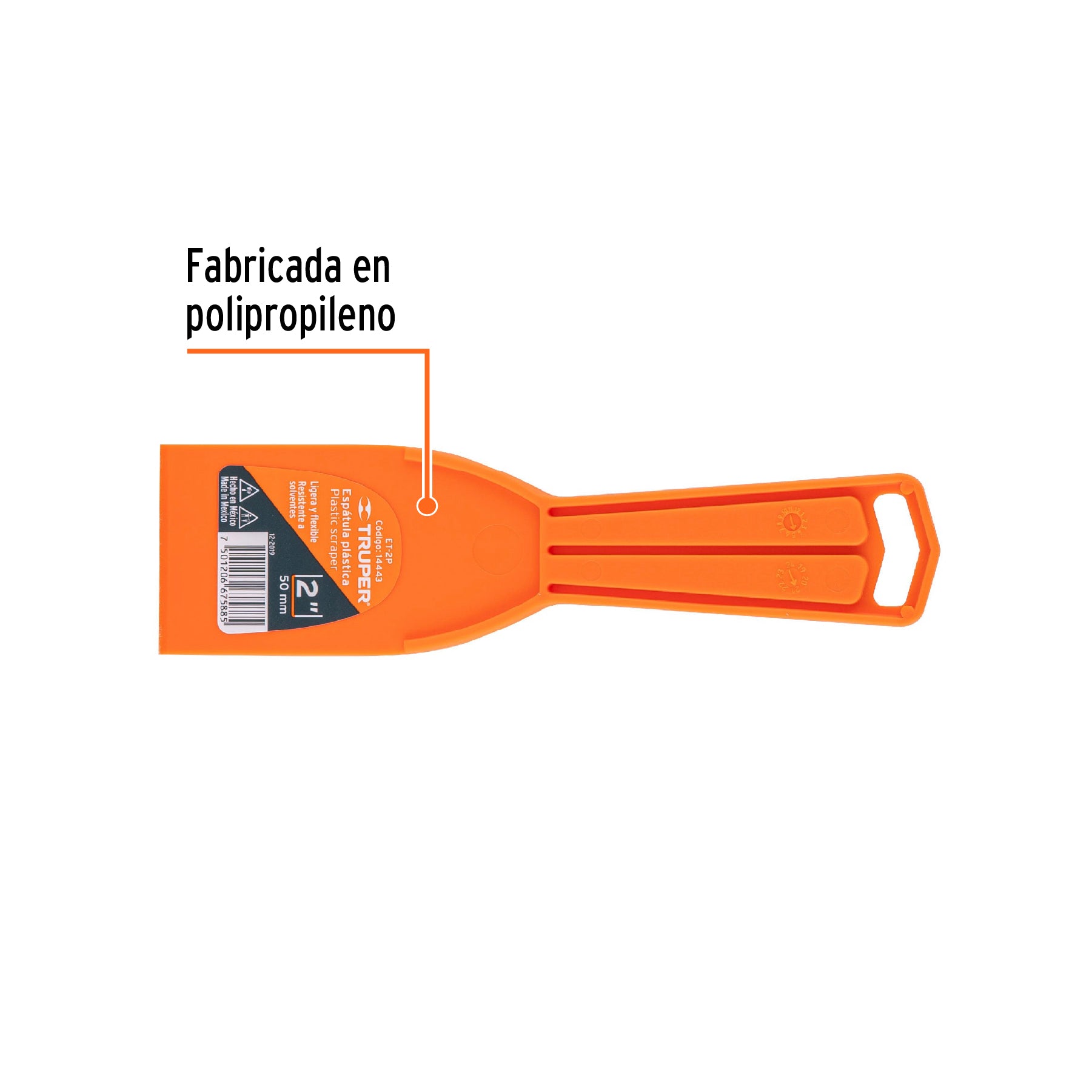 Espátula plástica, 2"