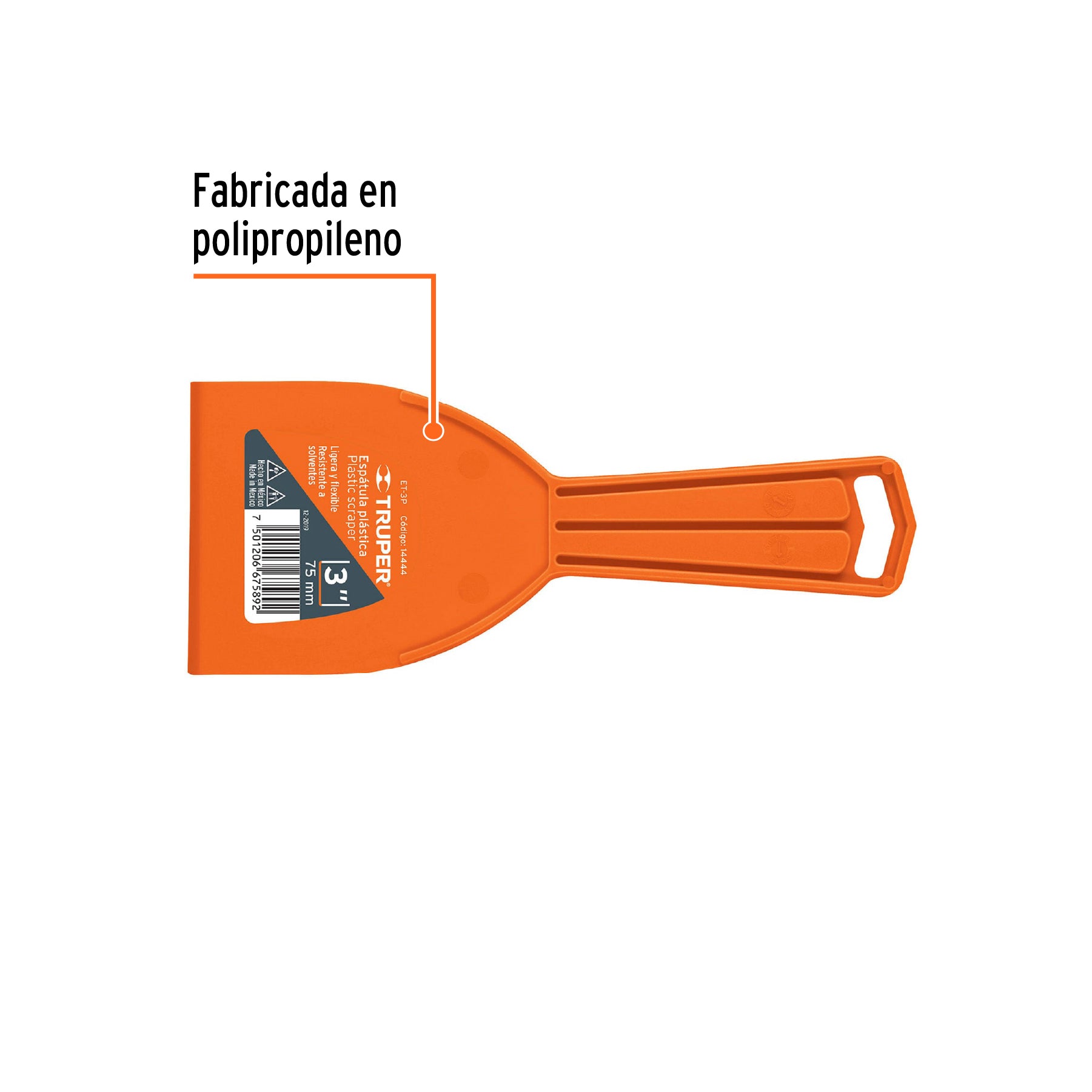 Espátula plástica, 3"