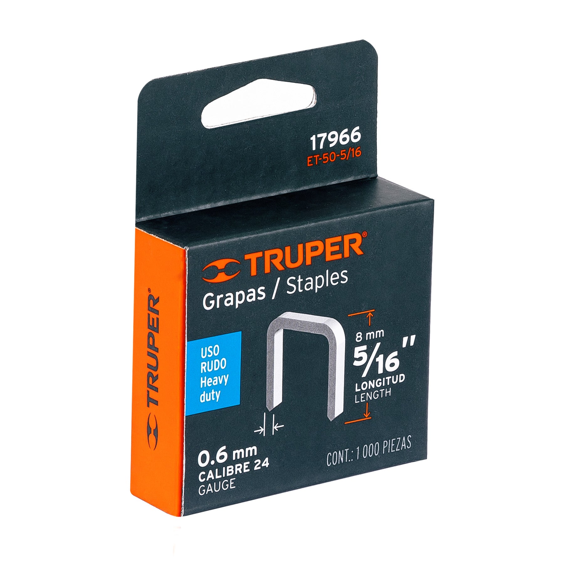 Grapas para et-50, 5/16", caja con 1000 piezas