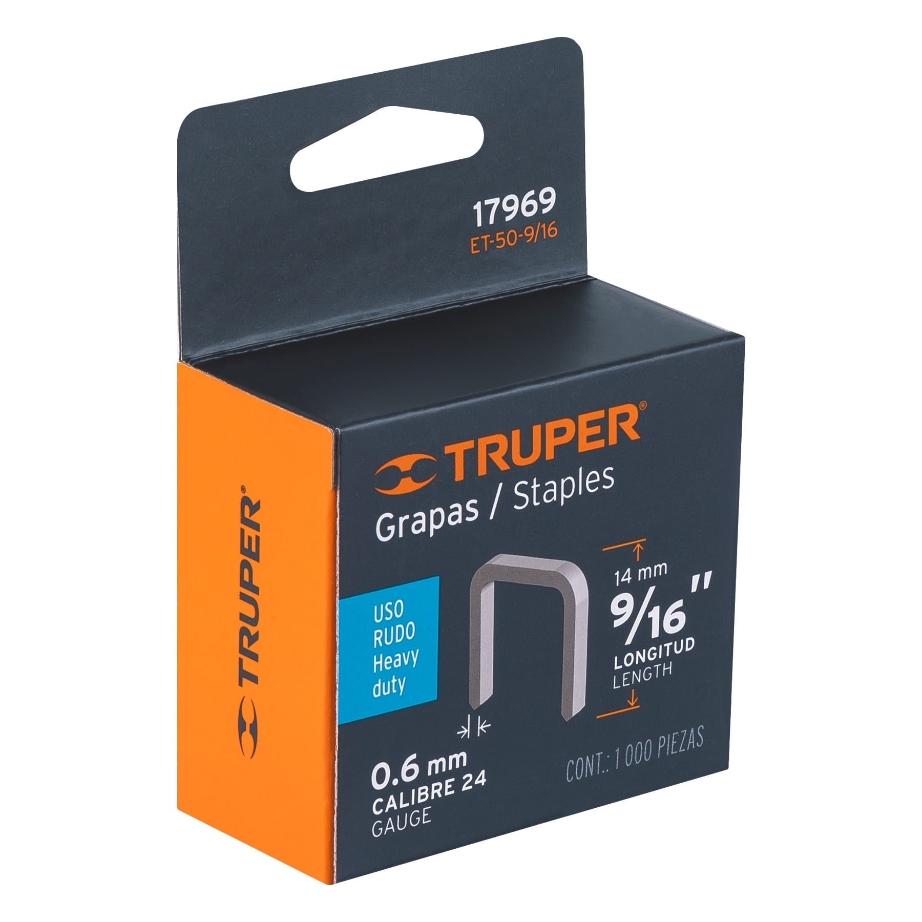 Grapas para et-50, 9/16", caja con 1000 piezas