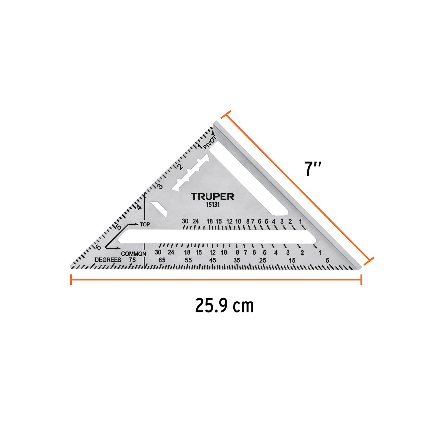 Escuadra de aluminio para tablaroca, 7" (177 mm)