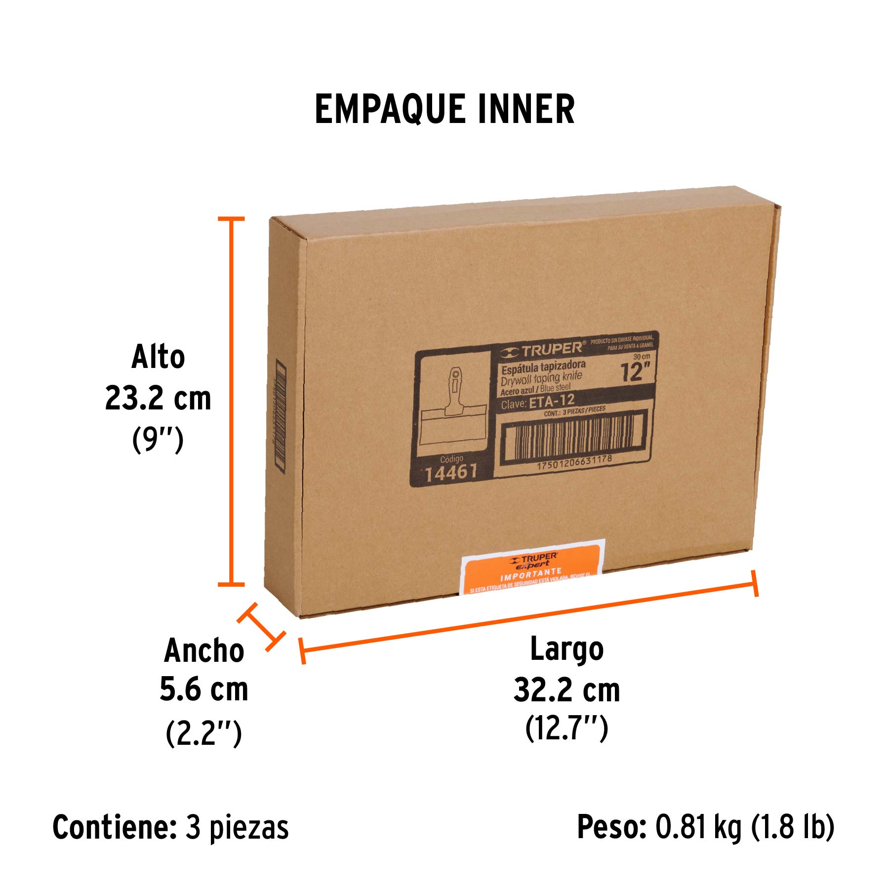 Espátula tapizadora, 12"