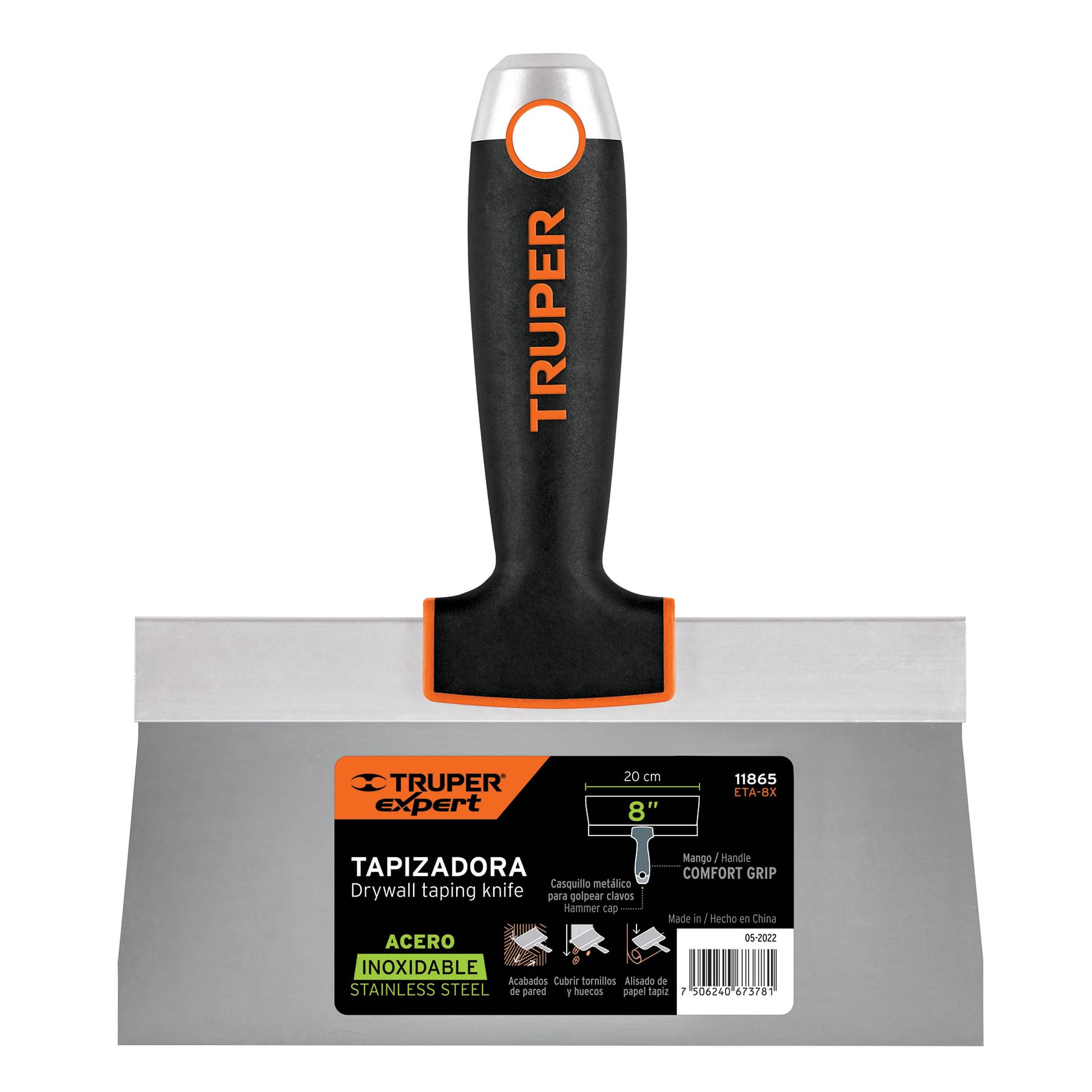 Espátula tapizadora, 8", Truper Expert