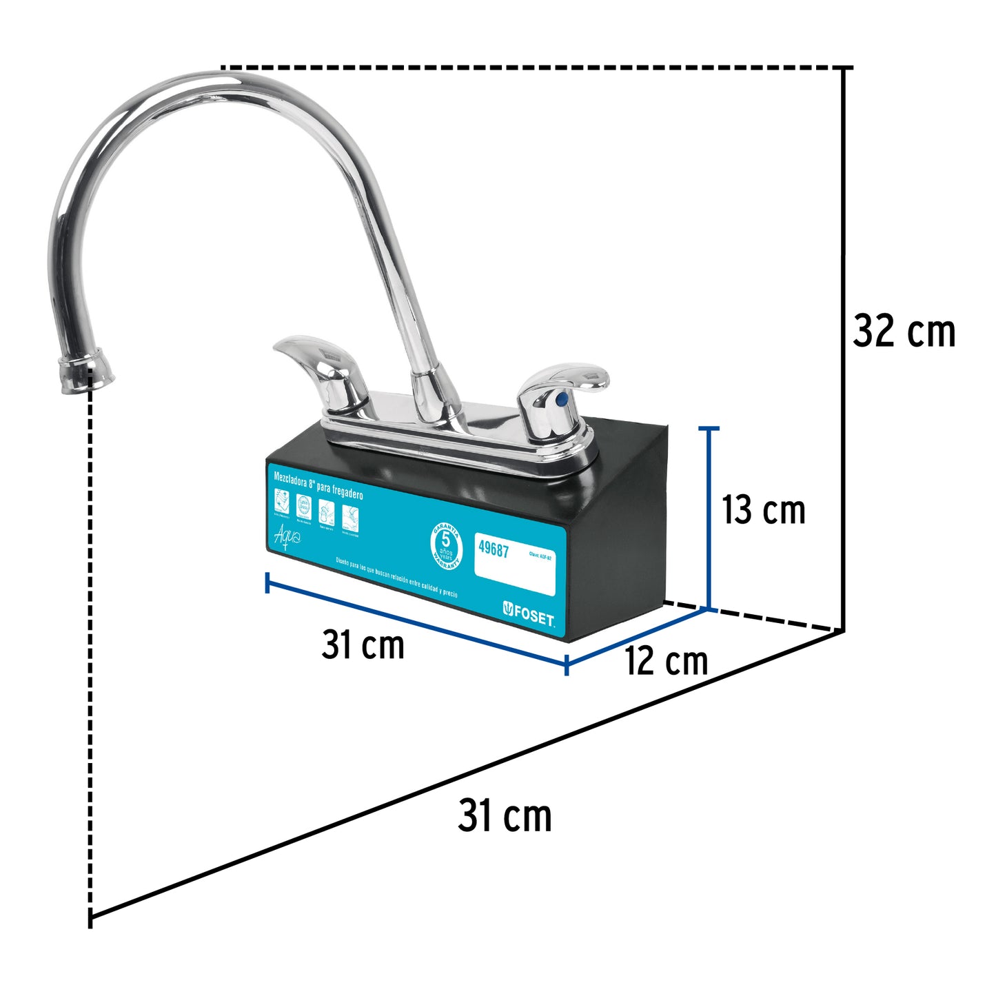 Exhibidor con mezcladora AQF-82