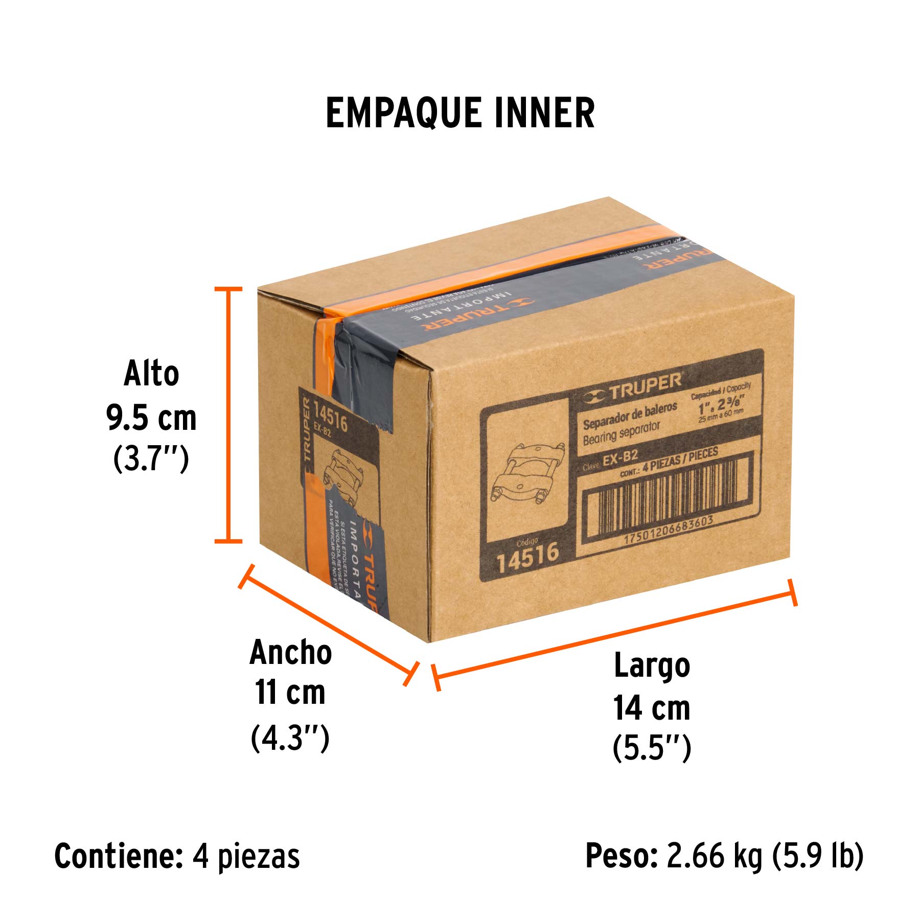 Extractor de baleros hasta 2-1/4"
