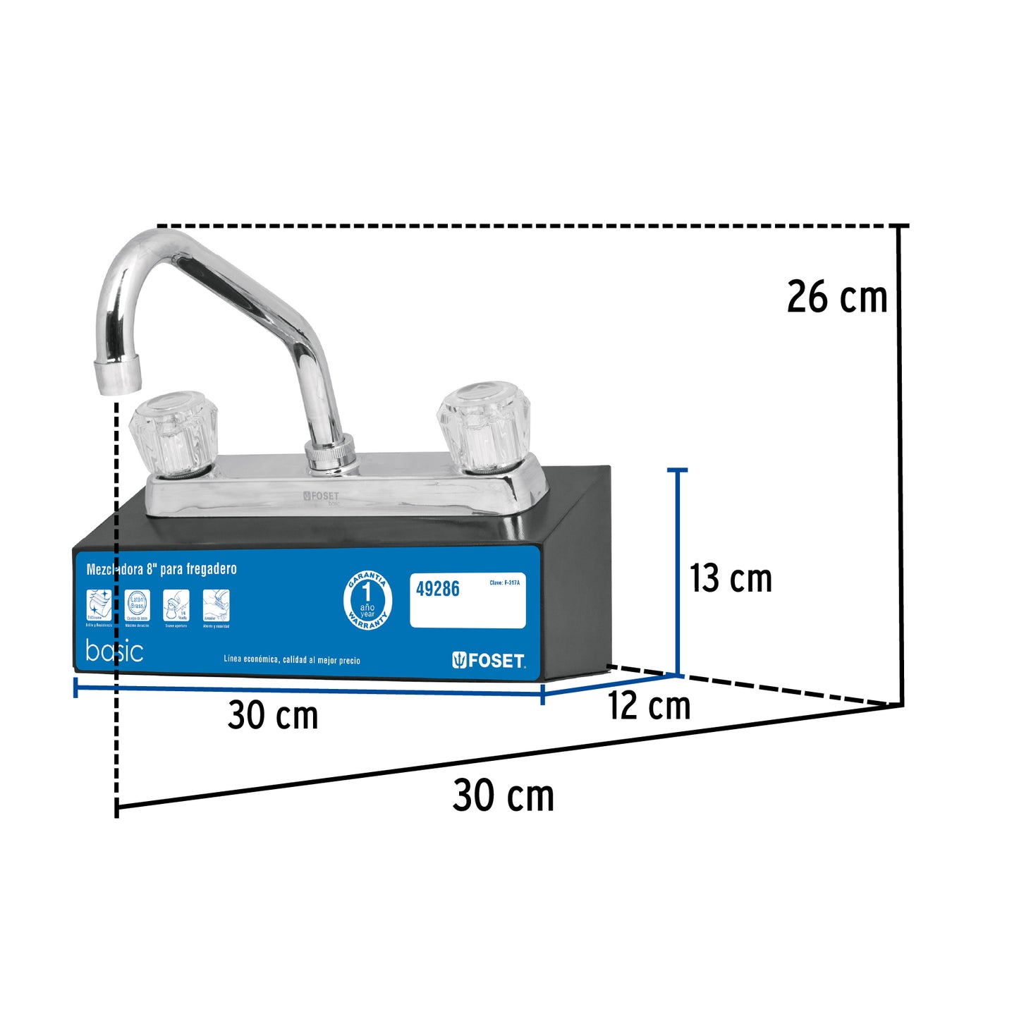 Exhibidor con mezcladora F-318