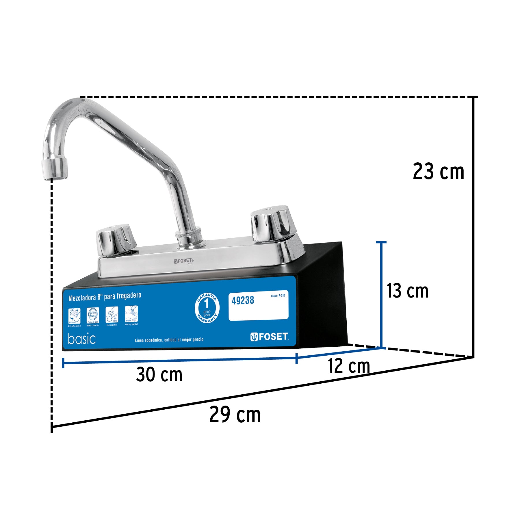 Exhibidor con mezcladora F-317