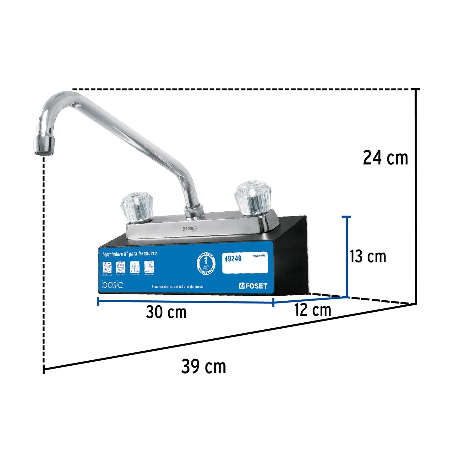 Exhibidor con mezcladora F-318A