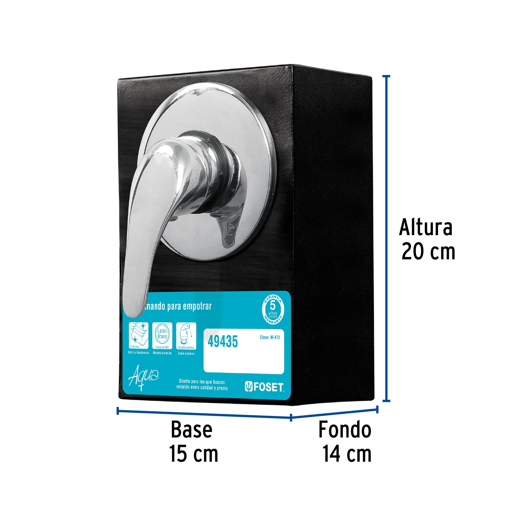 Exhibidor con monomando para regadera AQM-71