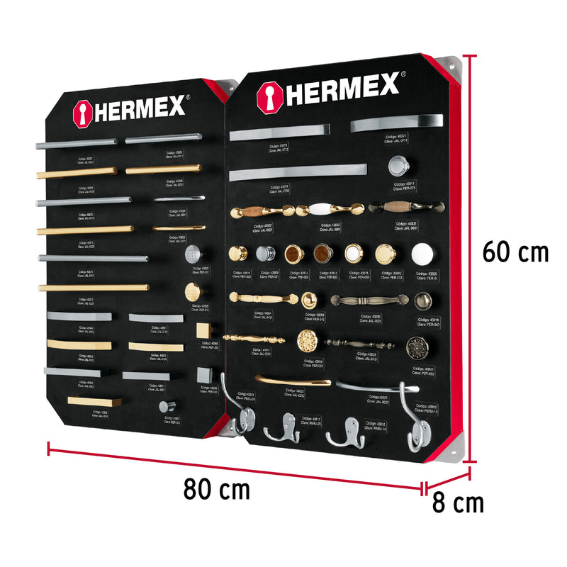 Exhibidor Hermex, con jaladeras y perillas # 2