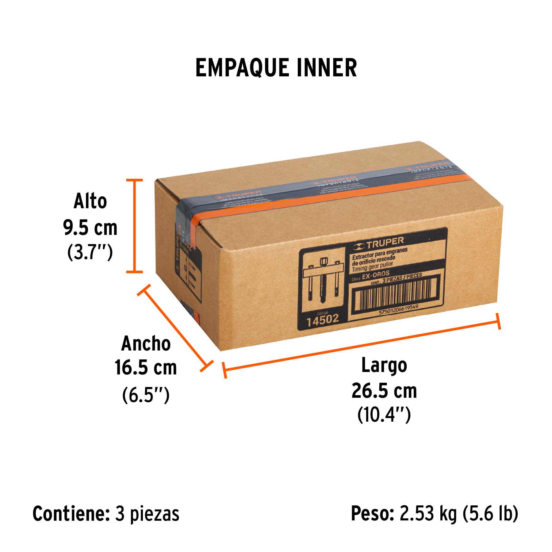 Extractor para engranes y orificios roscados