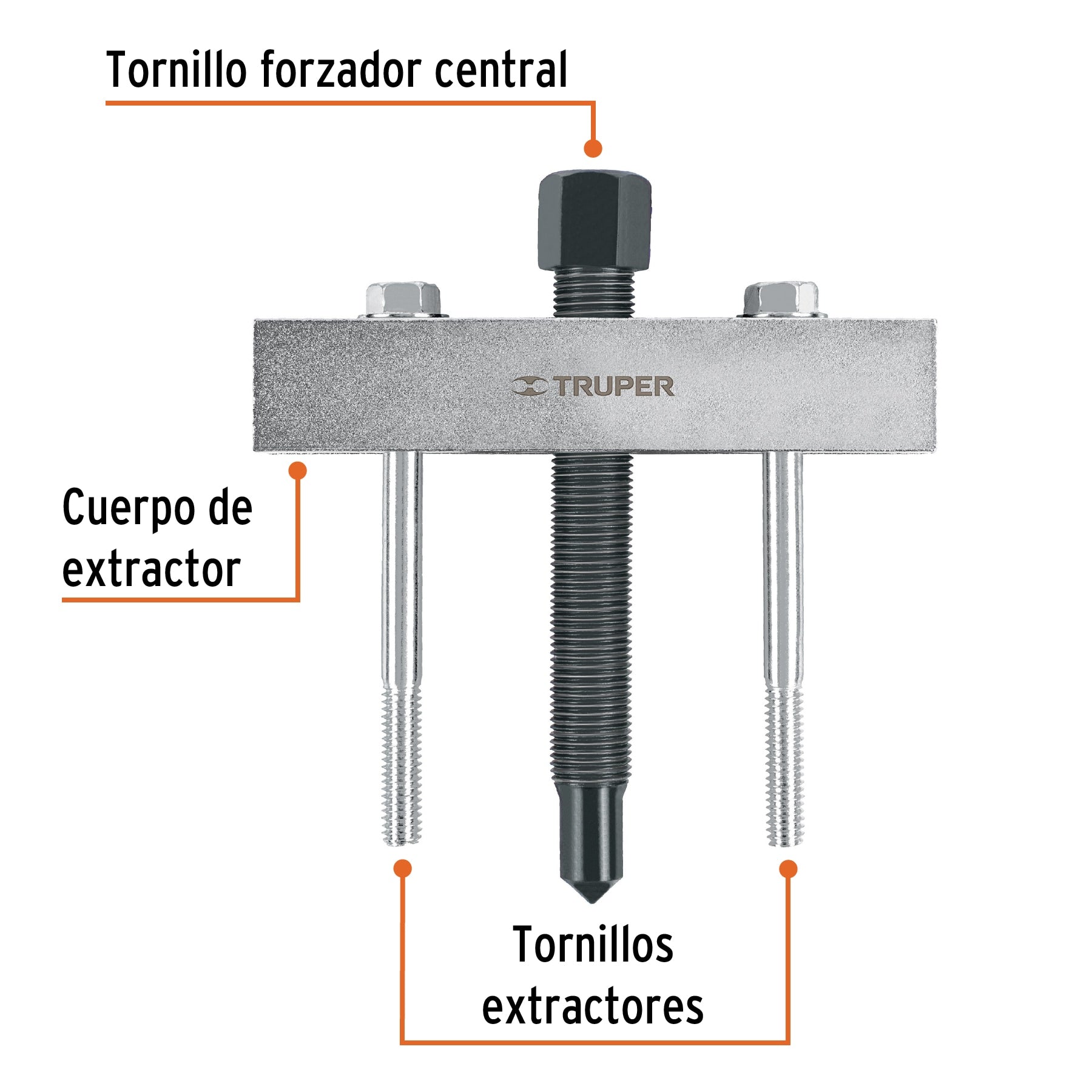 Extractor para engranes y orificios roscados