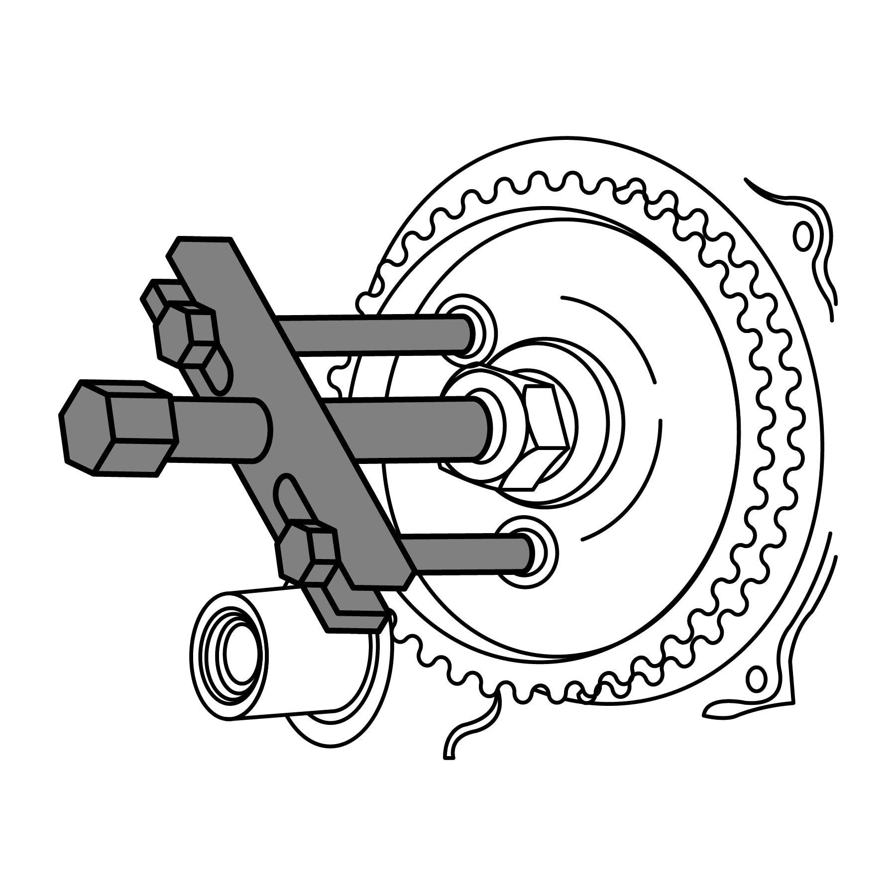 Extractor para engranes y orificios roscados