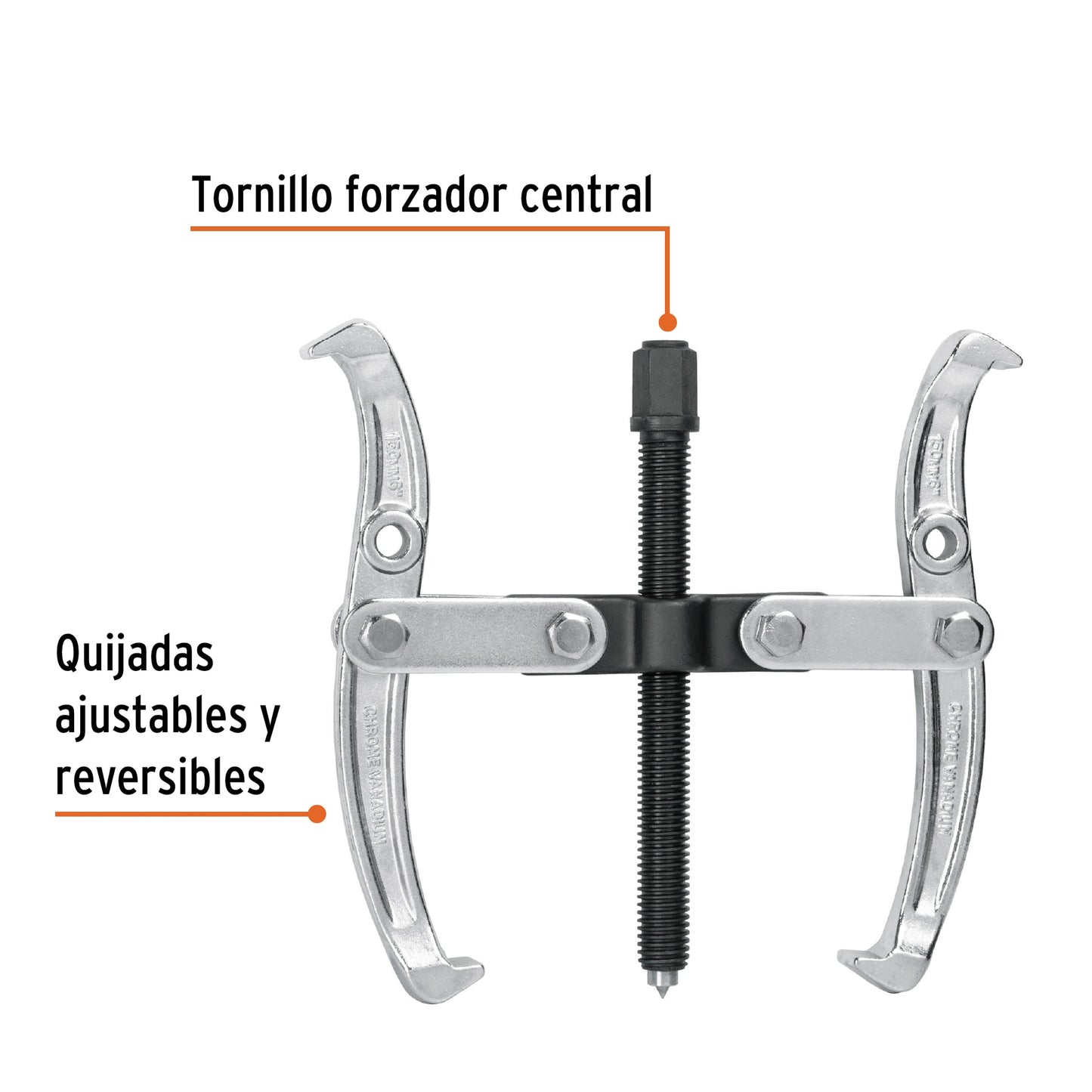 Extractor de poleas, 2 quijadas, 10"