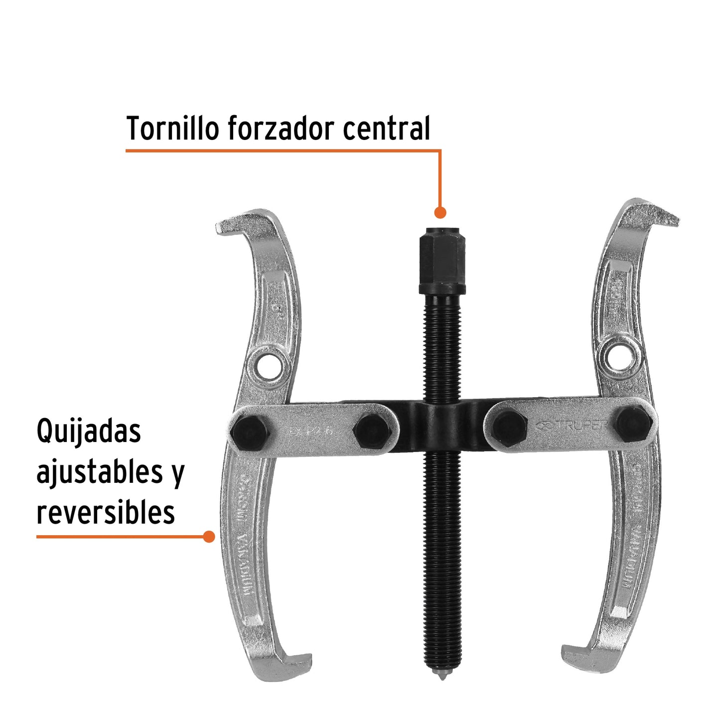 Extractor de poleas, 2 quijadas, 6"