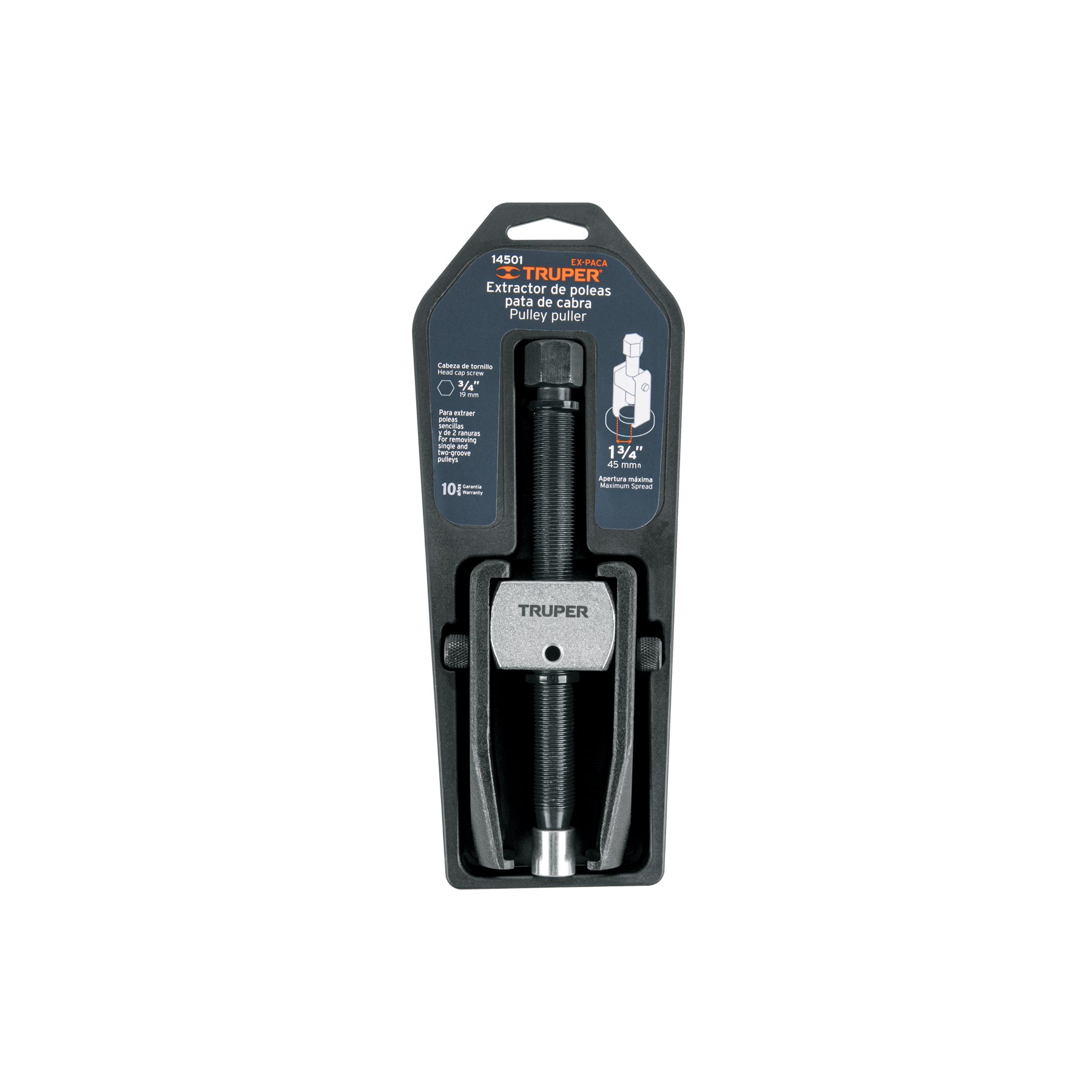 Extractor de poleas, pata de cabra