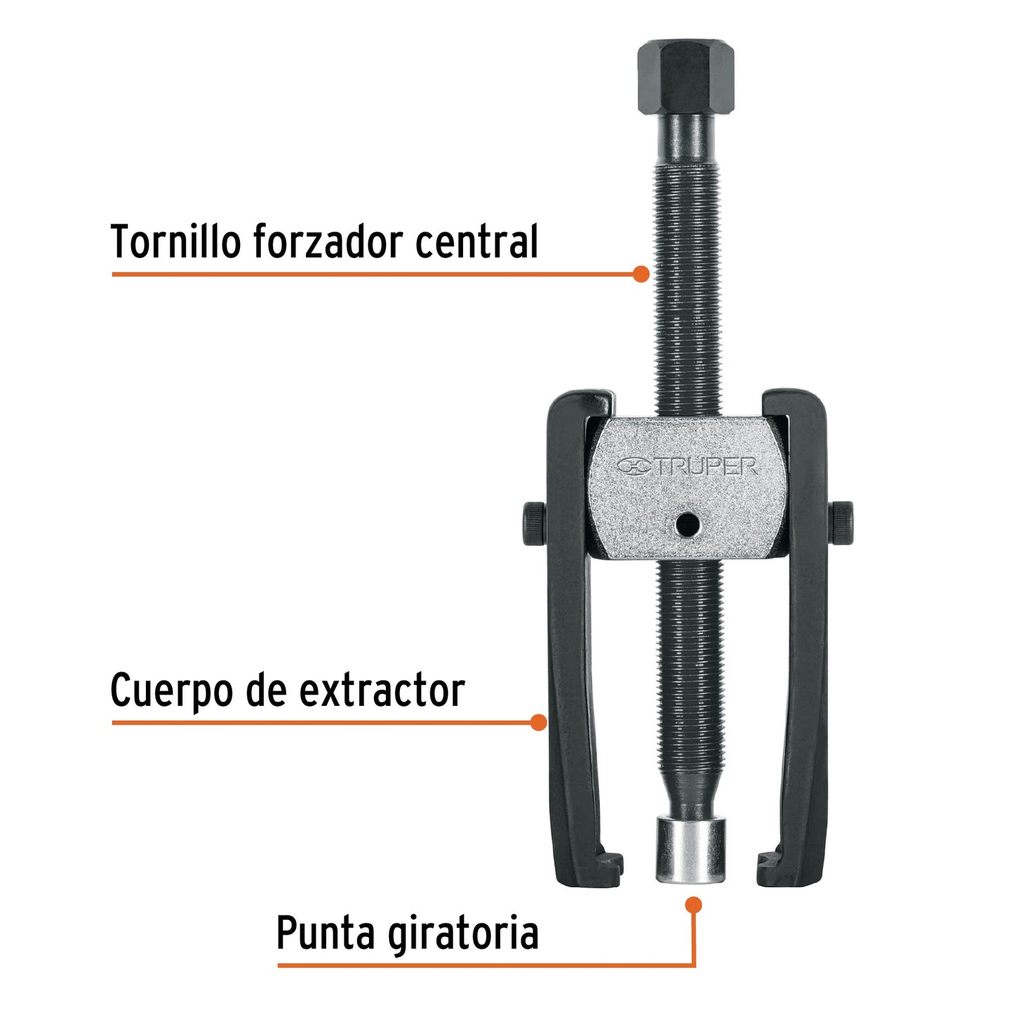Extractor de poleas, pata de cabra