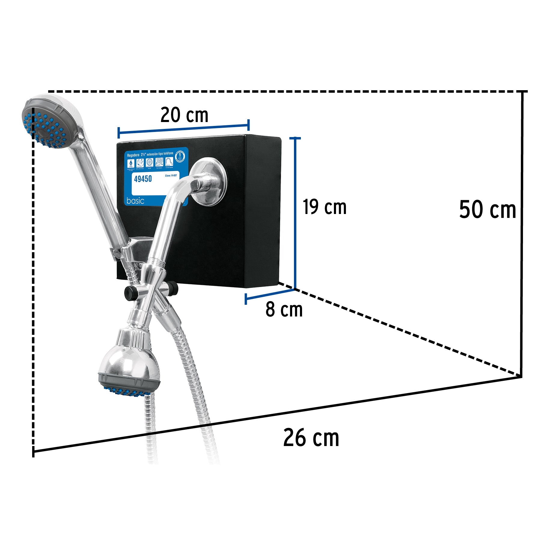 Exhibidor con regadera R-007