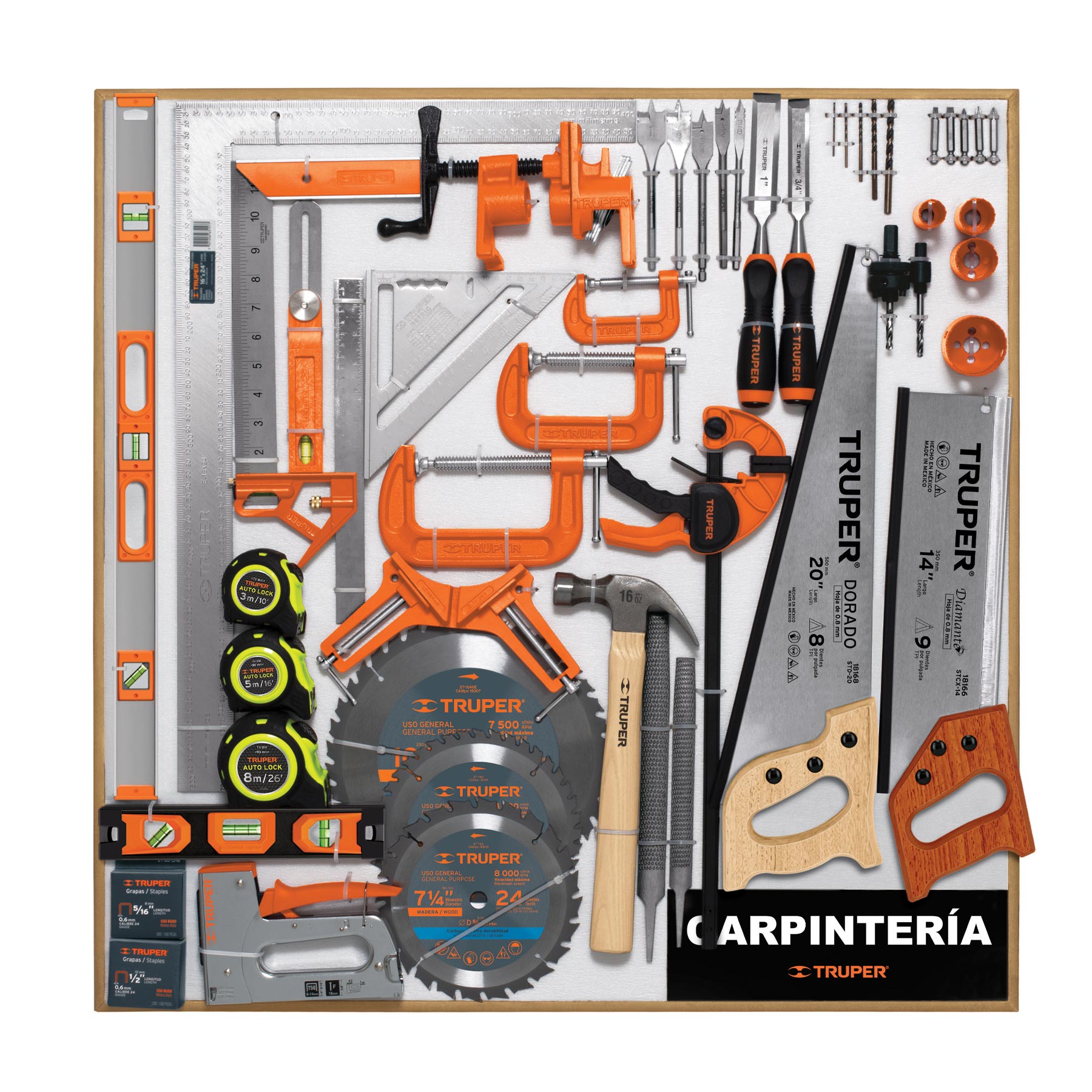 Exhibidor carpintería, 80x80, 1 sección