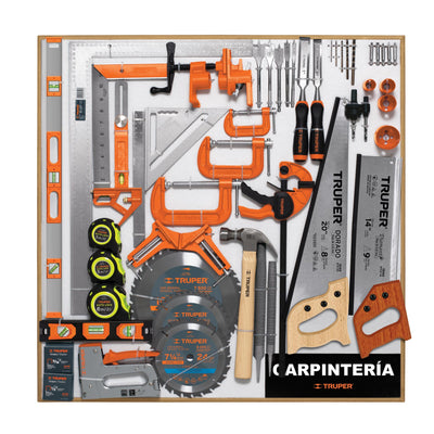 Exhibidor carpintería, 80x80, 1 sección