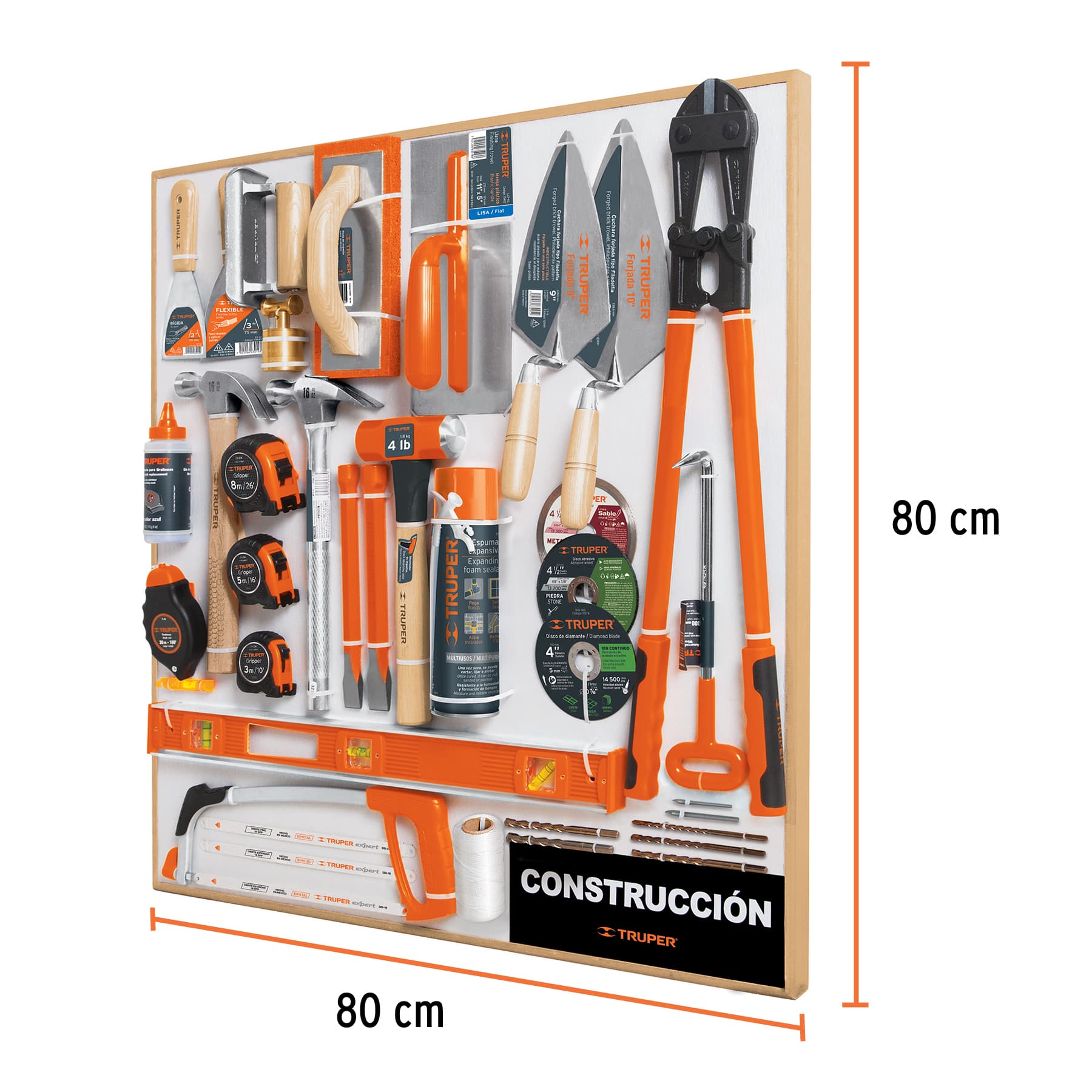 Exhibidor construcción, 80x80, 1 sección