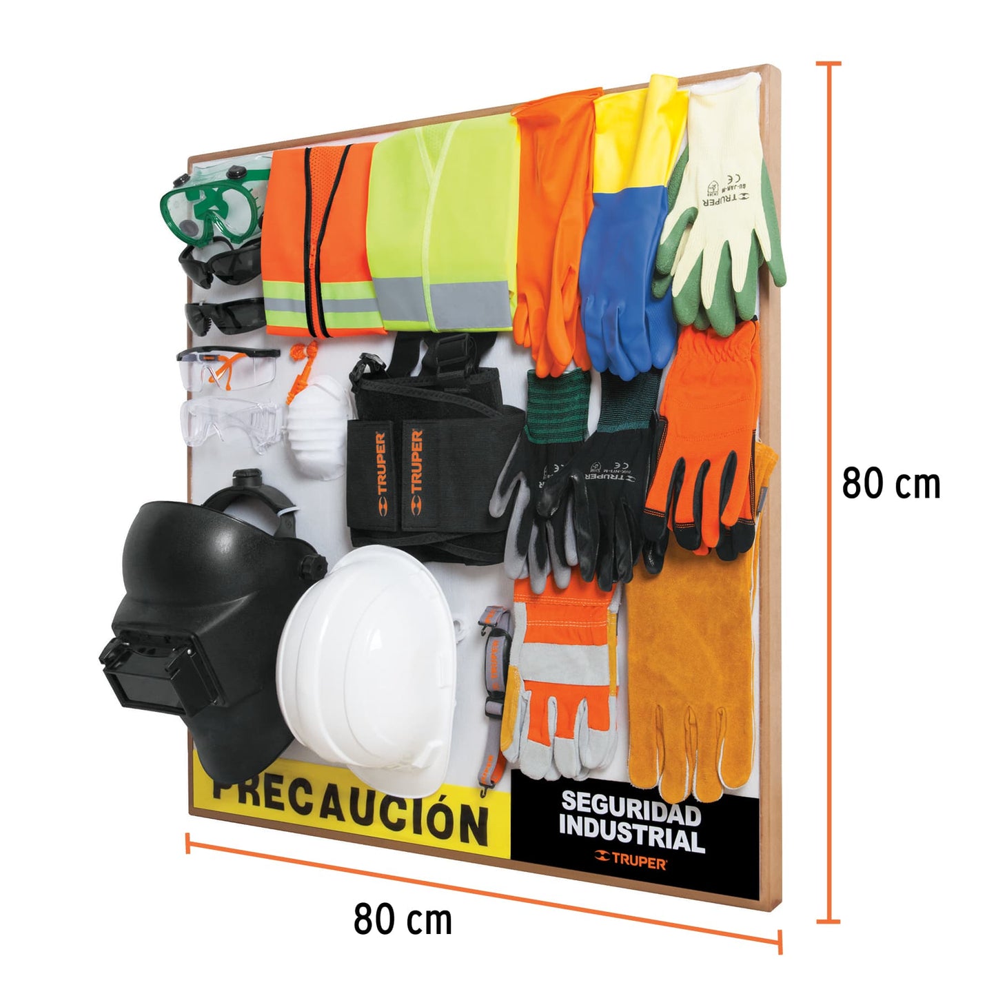 Exhibidor seguridad ind, 80x80,1 sección