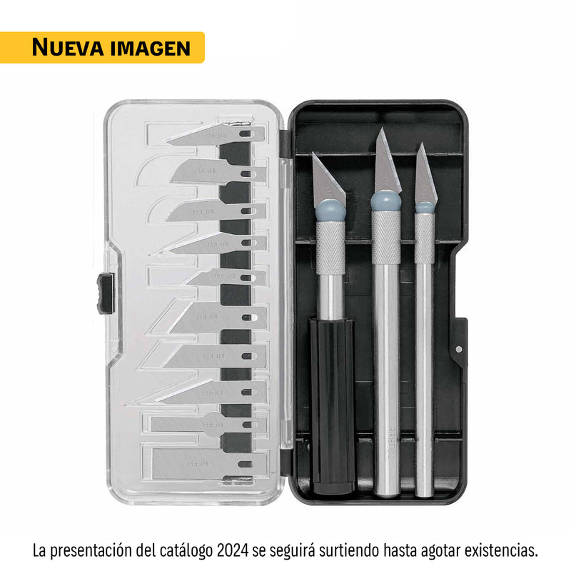 Juego de exactos con estuche, 13 piezas, pretul