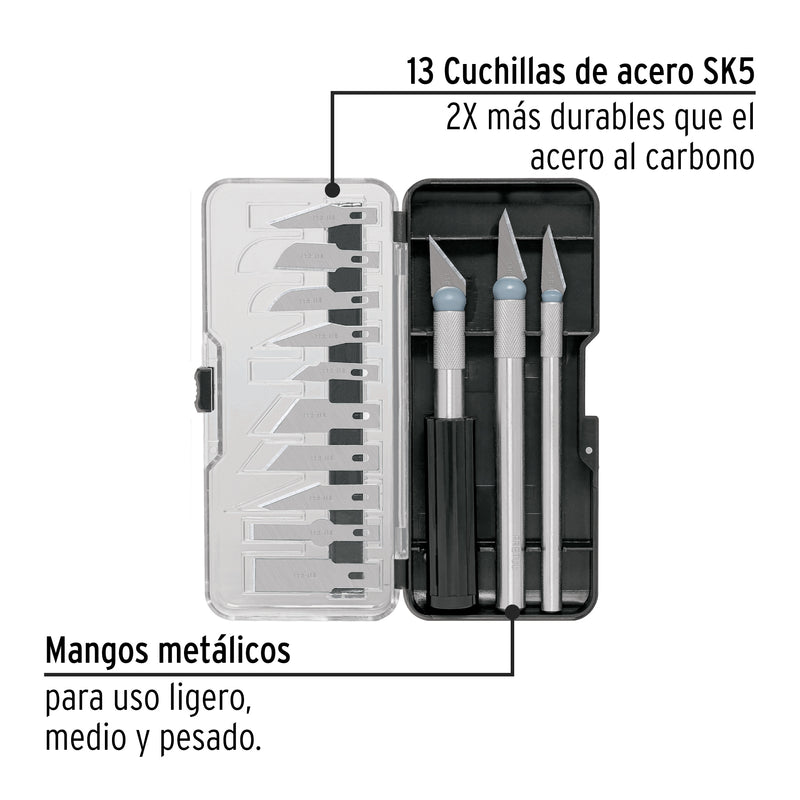 Juego de exactos con estuche, 13 piezas, pretul