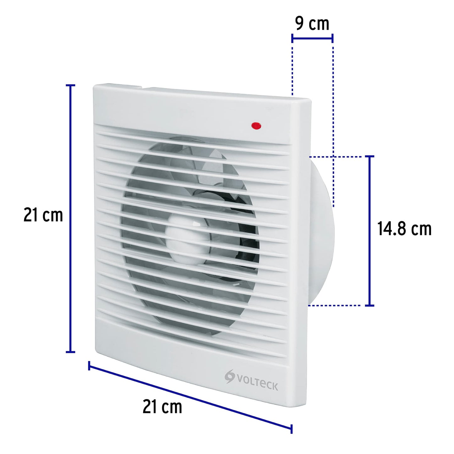 Extractor de aire, 6", color blanco