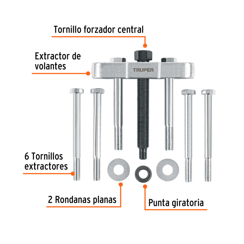 Juego de extractores de volantes, 11 piezas