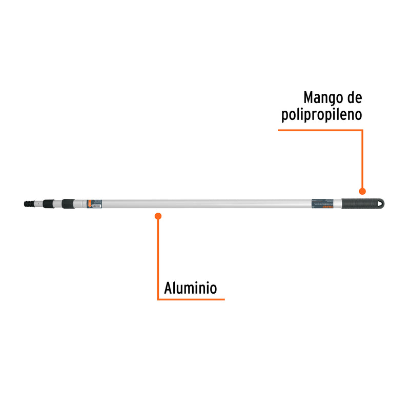 Extensión de aluminio para rodillo, 2 m